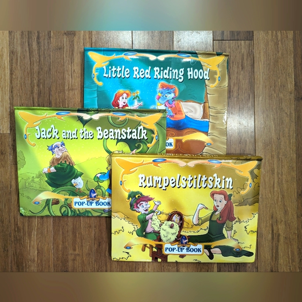 3 pk large pop up books. Classic stories. New condition.